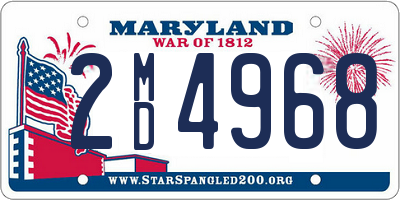 MD license plate 2MD4968