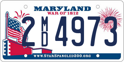 MD license plate 2MD4973