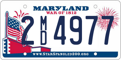 MD license plate 2MD4977