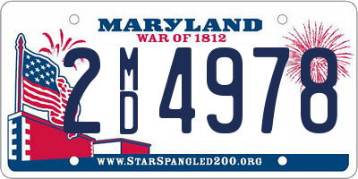 MD license plate 2MD4978