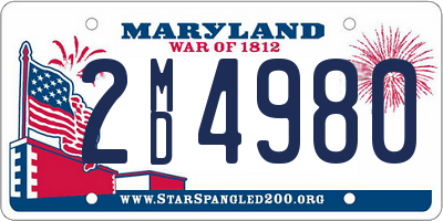 MD license plate 2MD4980