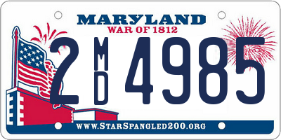 MD license plate 2MD4985