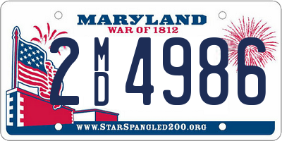 MD license plate 2MD4986