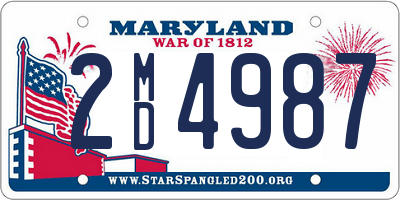 MD license plate 2MD4987