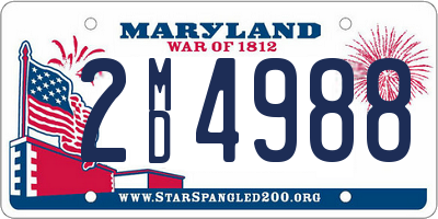 MD license plate 2MD4988