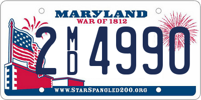 MD license plate 2MD4990