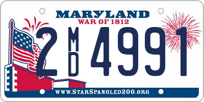 MD license plate 2MD4991