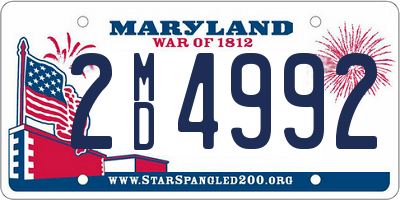 MD license plate 2MD4992