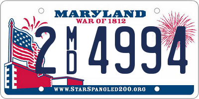 MD license plate 2MD4994