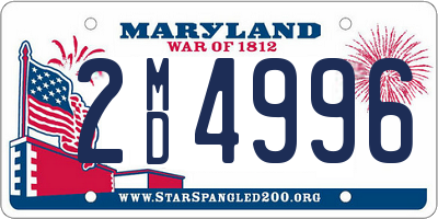 MD license plate 2MD4996