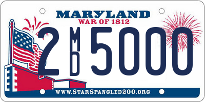 MD license plate 2MD5000