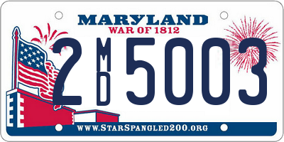 MD license plate 2MD5003