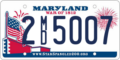 MD license plate 2MD5007