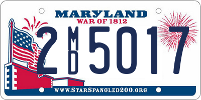 MD license plate 2MD5017