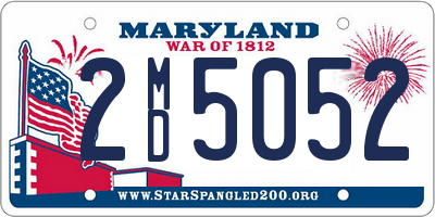 MD license plate 2MD5052