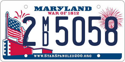 MD license plate 2MD5058