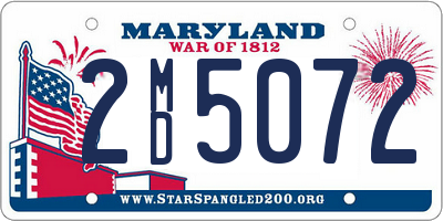 MD license plate 2MD5072