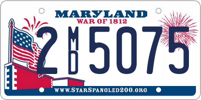 MD license plate 2MD5075