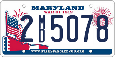 MD license plate 2MD5078