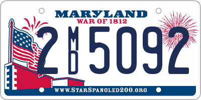 MD license plate 2MD5092