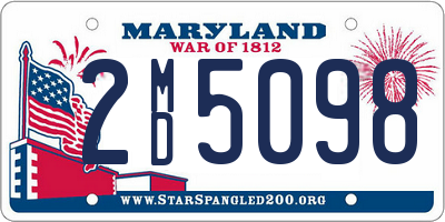 MD license plate 2MD5098