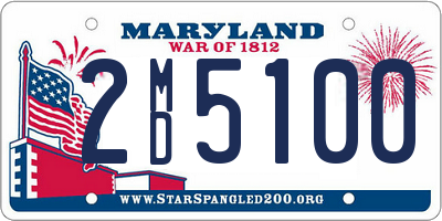 MD license plate 2MD5100