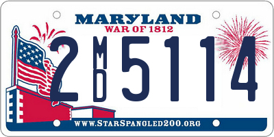 MD license plate 2MD5114