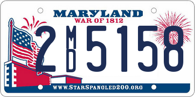 MD license plate 2MD5158