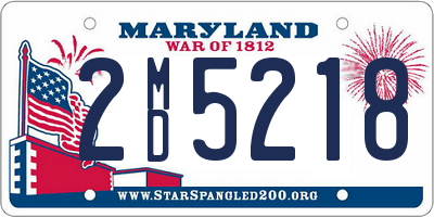 MD license plate 2MD5218