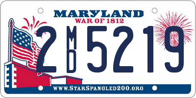 MD license plate 2MD5219