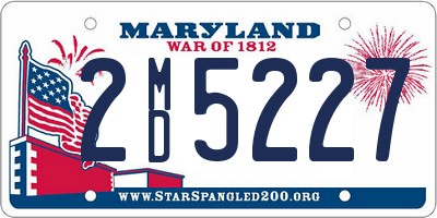 MD license plate 2MD5227