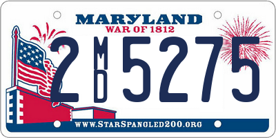 MD license plate 2MD5275