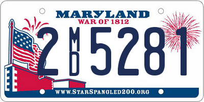 MD license plate 2MD5281