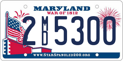 MD license plate 2MD5300