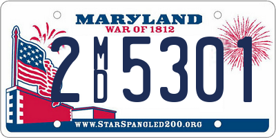 MD license plate 2MD5301