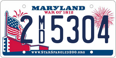 MD license plate 2MD5304