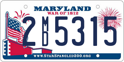 MD license plate 2MD5315