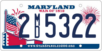 MD license plate 2MD5322