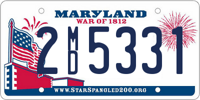 MD license plate 2MD5331