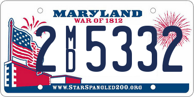 MD license plate 2MD5332