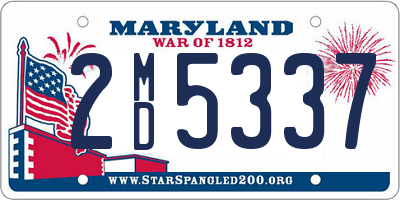 MD license plate 2MD5337