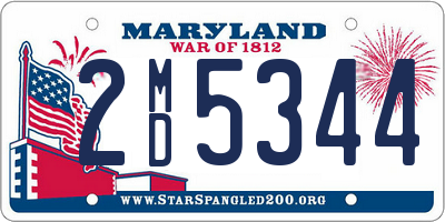 MD license plate 2MD5344