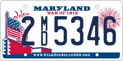 MD license plate 2MD5346