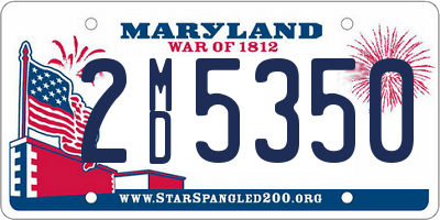 MD license plate 2MD5350