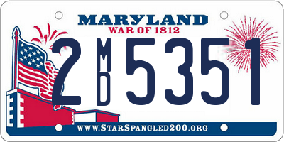 MD license plate 2MD5351