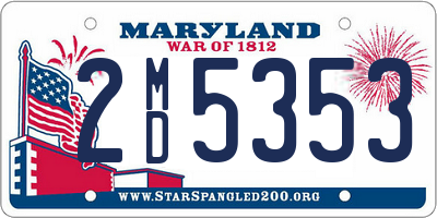 MD license plate 2MD5353