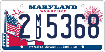 MD license plate 2MD5368