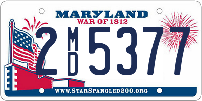 MD license plate 2MD5377