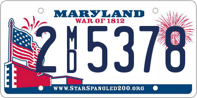 MD license plate 2MD5378