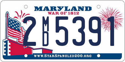 MD license plate 2MD5391